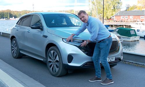 Film: Alrik Söderlind provkör Mercedes elbil EQC – ger både ris och ros
