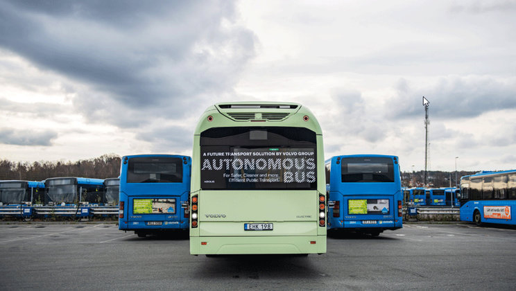 Volvo Bussar demonstrerar elektrisk autonom lösning i bussdepå