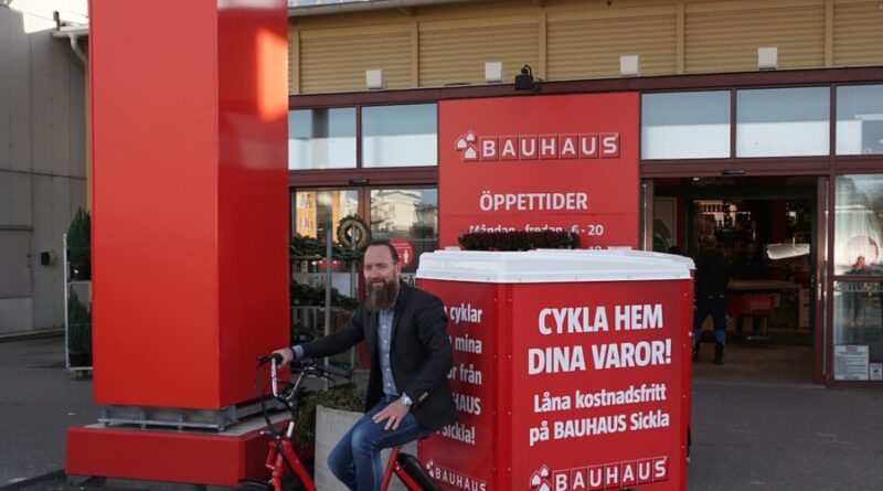 BAUHAUS lånar ut eldrivna transportcyklar gratis till sina kunder