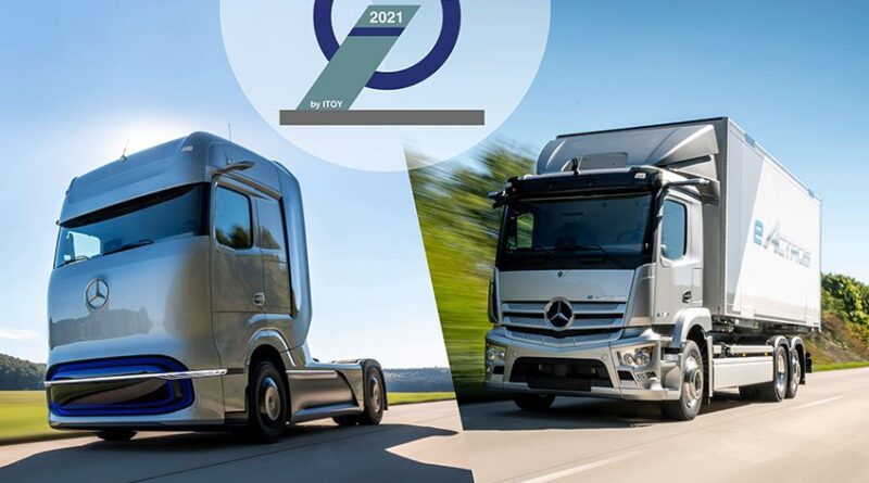 Lastbilsbranschens innovationspris till Mercedes-Benz el-lastbilar