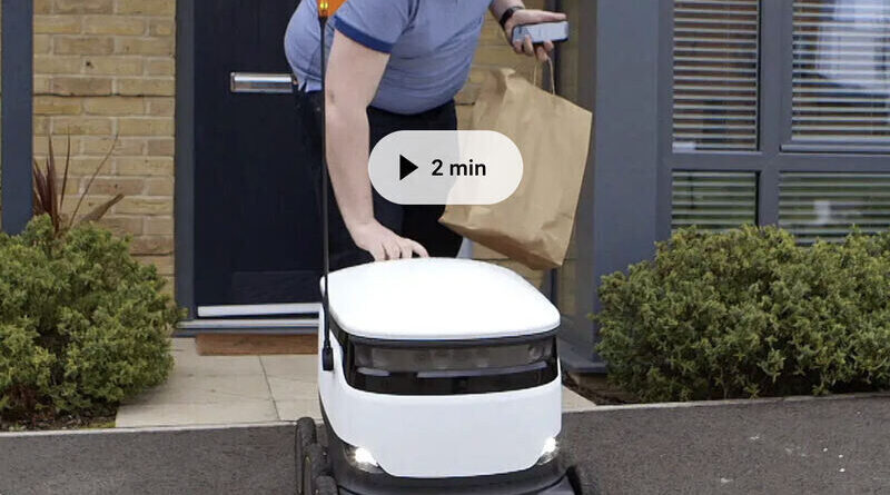 Här kör elrobotar hem onlinevaror till engelsmännen
