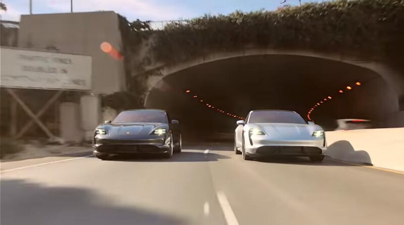 Video: Skådespelarna Keanu Reeves och Alex Winter får leka med elbilen Porsche Taycan