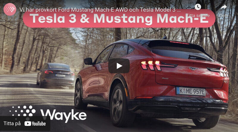 Ford Mustang Mach-E AWD mot Tesla Model 3 Long Range