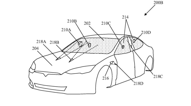 Tesla får godkänt patent på laser-vindrutetorkare