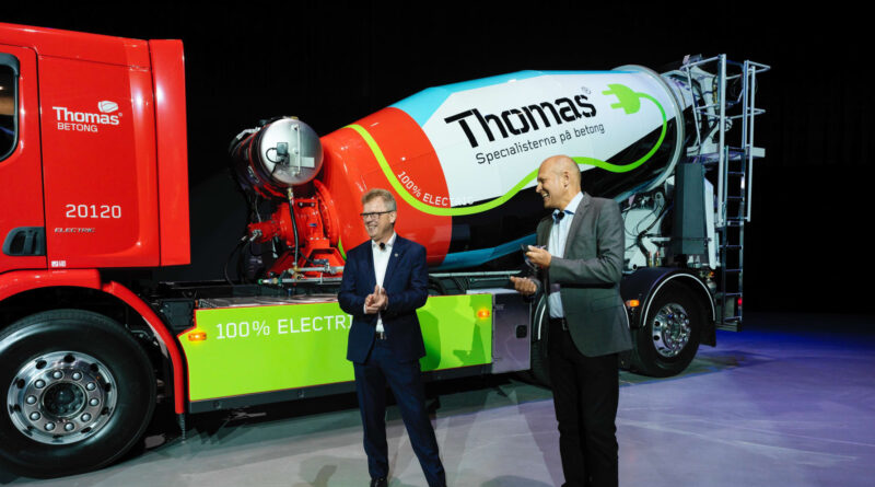 Thomas Concrete Group köper Sveriges första serietillverkade 100 % eldrivna betongbil