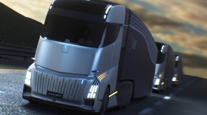 Geely visar eldriven lastbil med lyxhytt och batteribyte