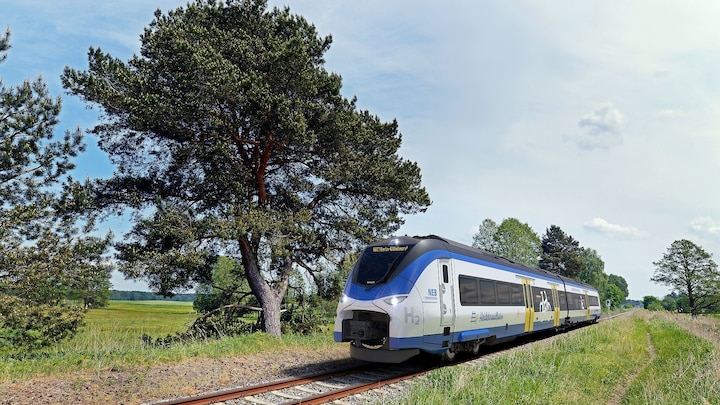 Deutsche Bahn/Siemens presenterade nya vätgaståget Mireo Plus H