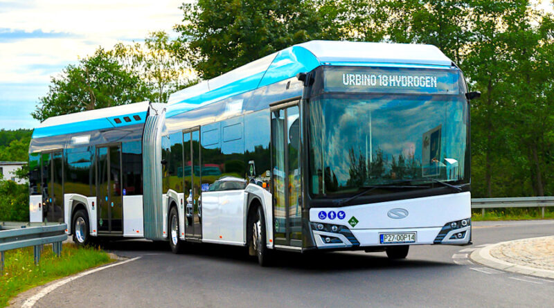 Solaris lanserar den första ledbussen i Europa som drivs av vätgas