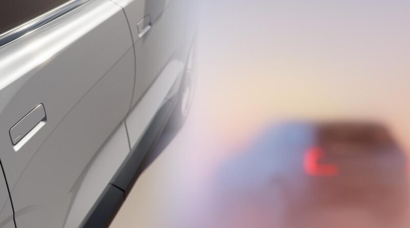 Första exteriörbilderna på Volvo EX90 – visar aerodynamiska detaljerna