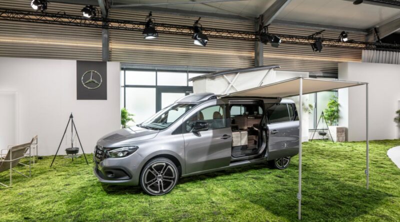 Mercedes visar koncept på eldriven campingbil – baserad på elbilen Mercedes EQT