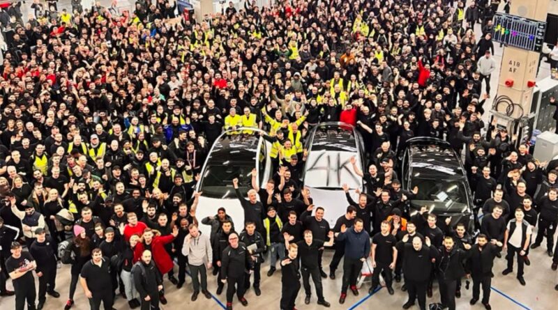 Tesla Berlin bygger nu 4000 Tesla Model Y i veckan