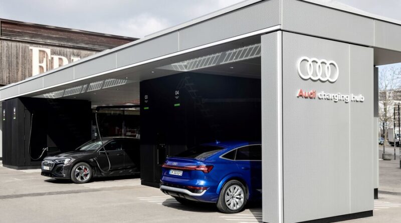 Audi bygger vidare på lyckat citykoncept för snabbladdning – öppnar i Berlin