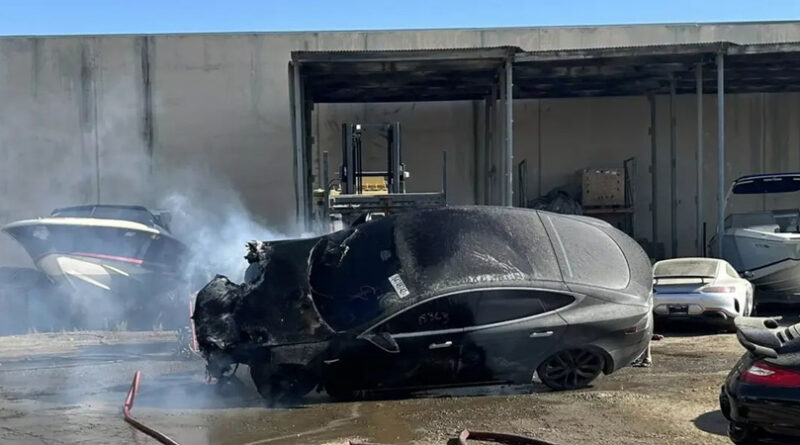Brandkårens känga till Elon Musk: Tesla fattade eld