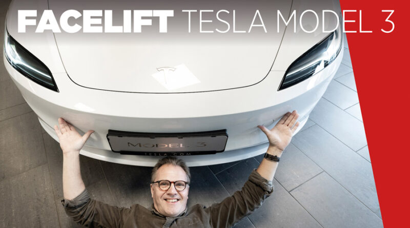 Film: Alrik kollar in Tesla Model 3 facelift