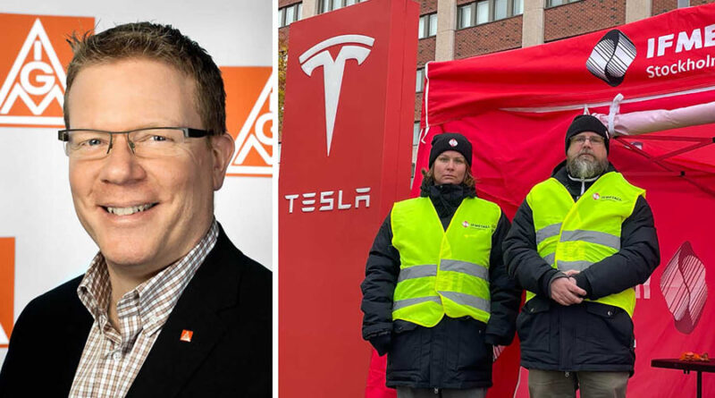Tyska IG Metall: ”Fördömer Tesla i Sverige skarpt”