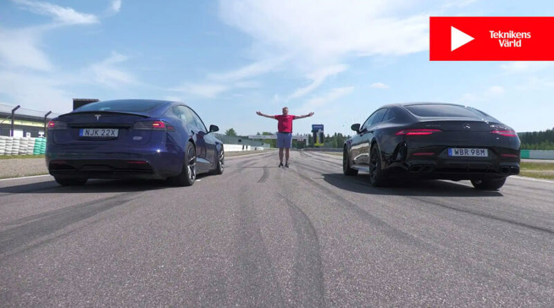 Dragrace: Tesla Model S Plaid mot Mercedes-AMG GT 63 S E Performance