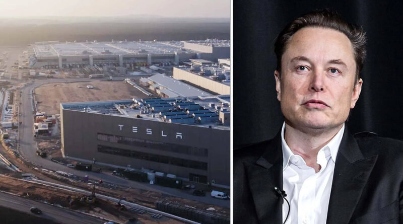 Elon Musk besöker Berlin-fabrik efter brandattack