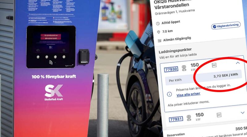 Snabbladda hos OKQ8 för 3,72 kr/kWh – firar 100 stationer