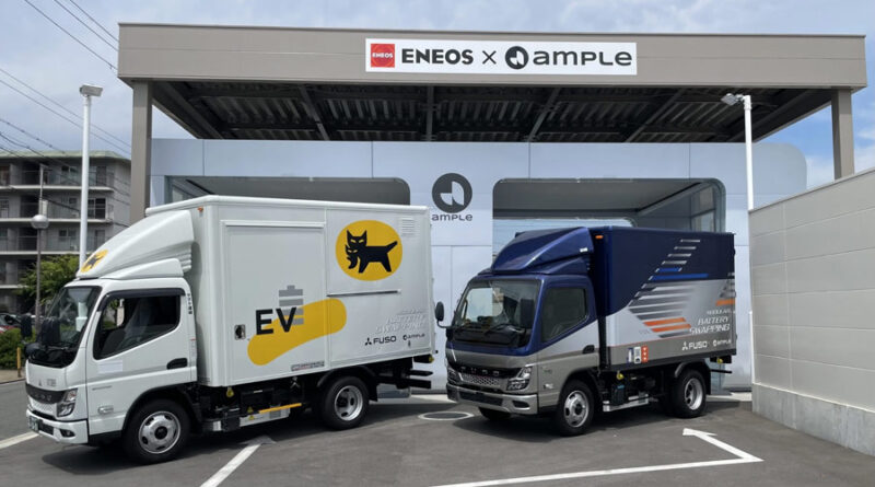 Mitsubishi testar batteribyte med Sverigeaktuella Fuso eCanter