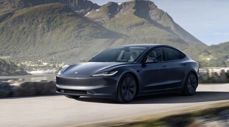 Tesla testar ny snikmodell av Tesla Model 3