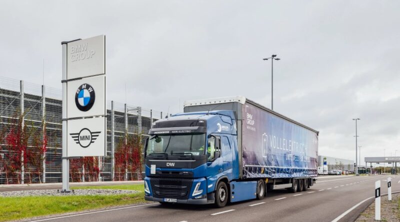 BMW sätter in eldrivna lastbilar för transport vid fabrik