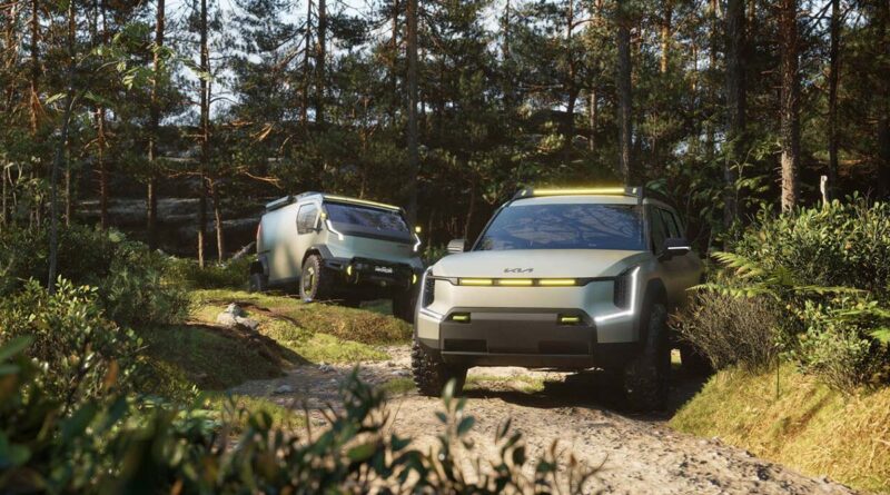 Kia visar två eldrivna offroadkoncept – baserade på EV9 och PV5