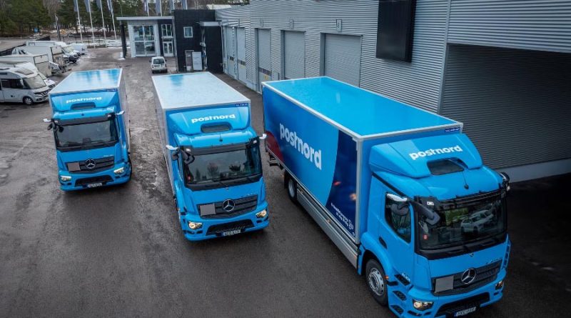 Postnord utökar sin elfordonsflotta med sex Mercedes-Benz eActros