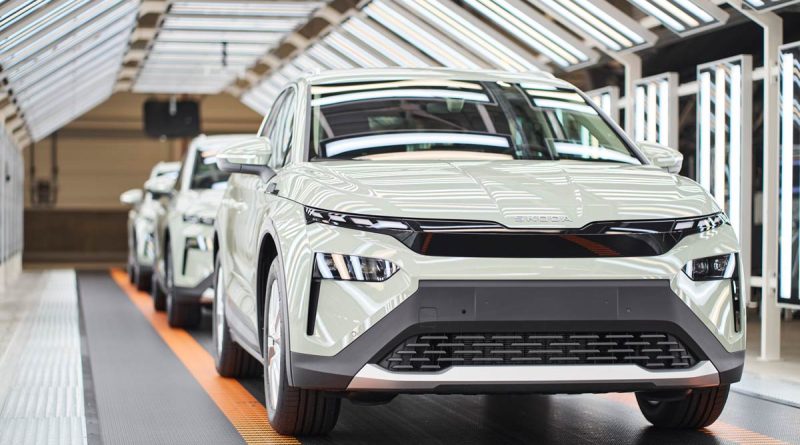 Skodas nya elbil Skoda Elroq i produktion